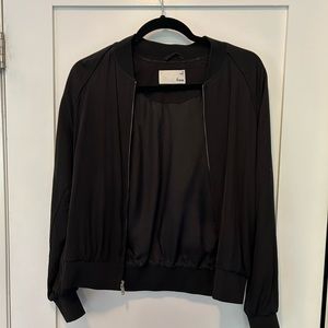 Aritzia Wilfred Free Black Bomber Jacket